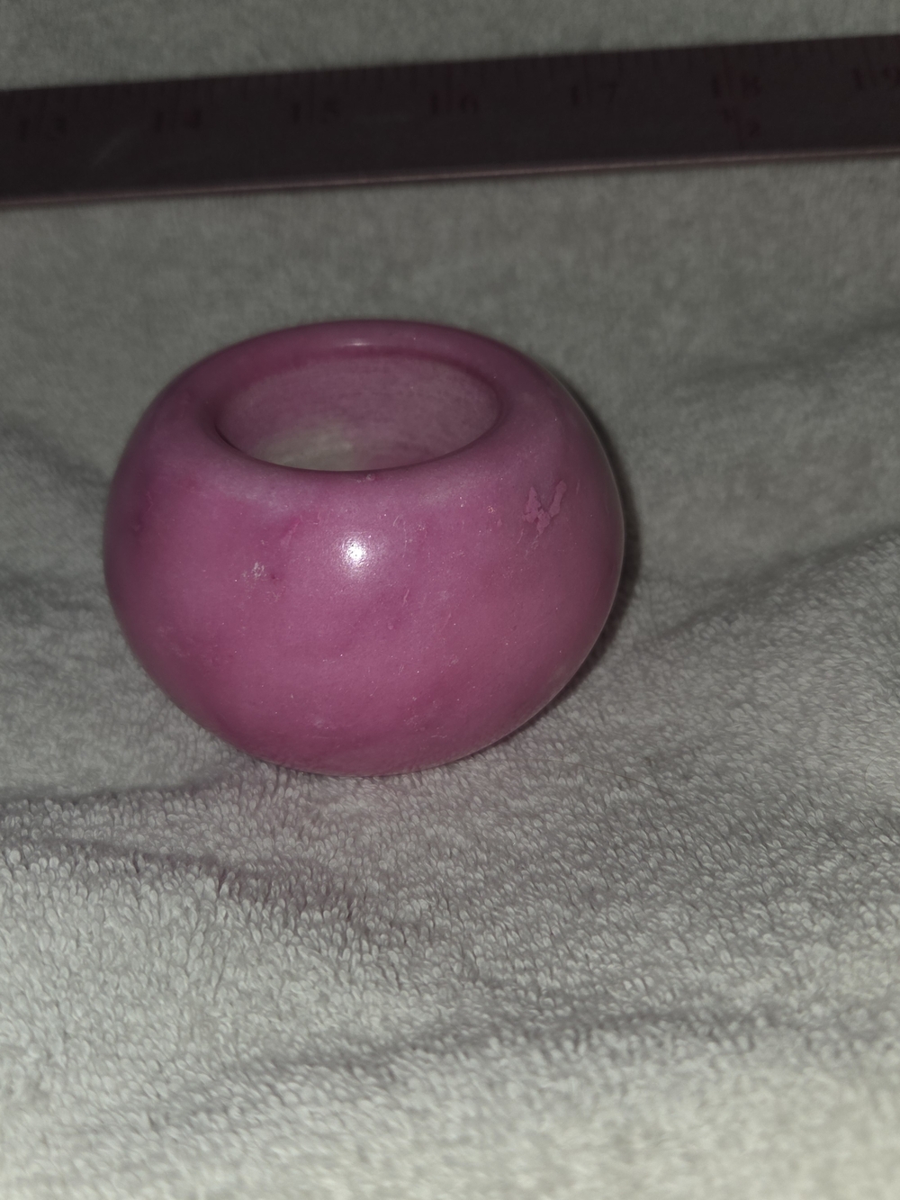 Small Pink Marble Votive Holder - Picture 4 of 4